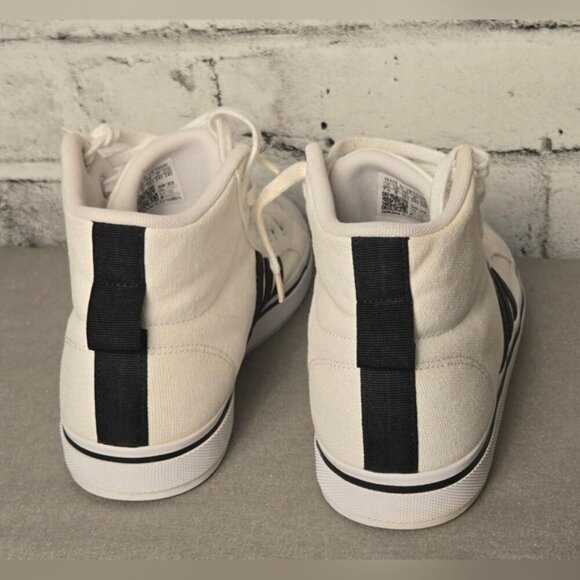 Adidas Women's Bravada 2.0 Mid White and Black High-Top Sneakers - Picture 5 of 11